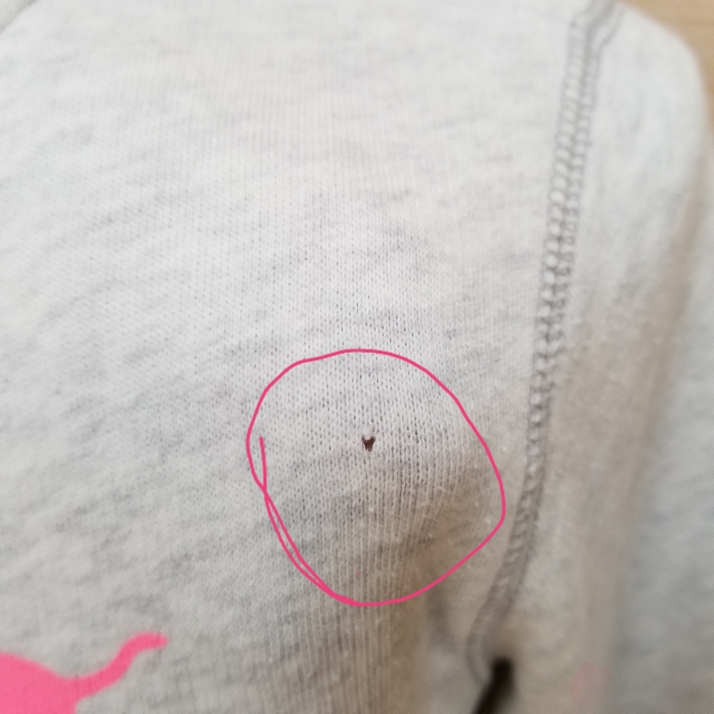 3/$28 Pink  Pullover Gray Half zipper  Sz S - Picture 4 of 7